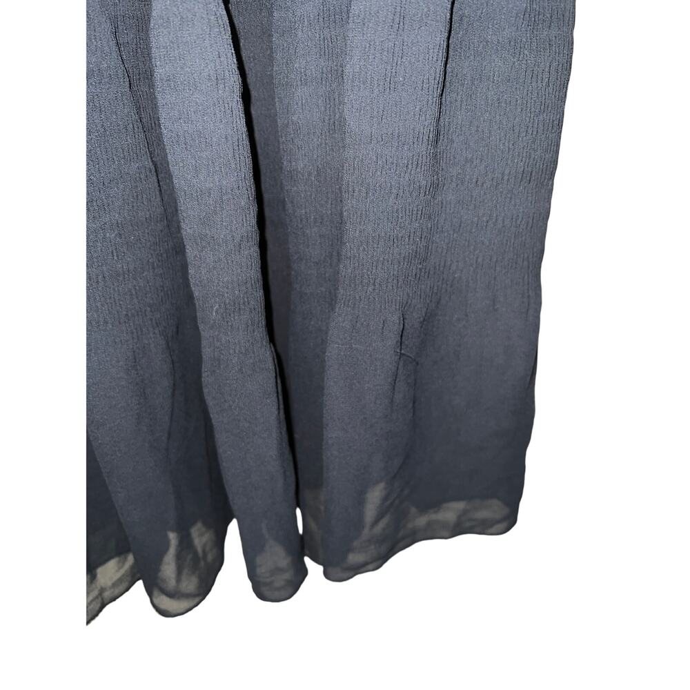 Maxi Skirt X-Large Witch Tiered Crinkle Chiffon Witchy Goth Peasant BoHo Black - Picture 3 of 5